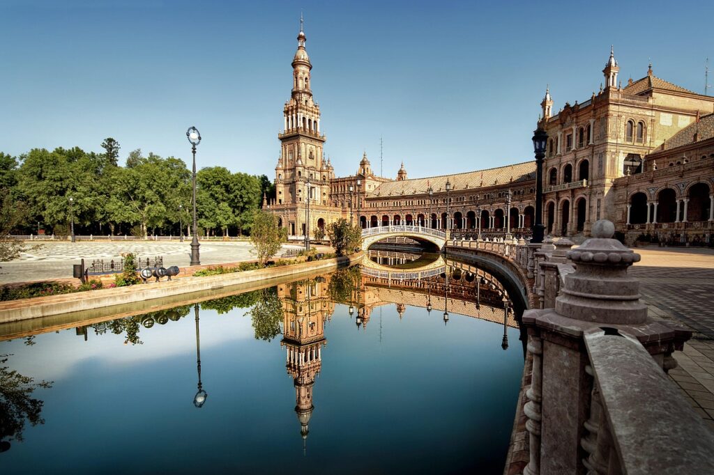 Plaza de España in Seville, Spain